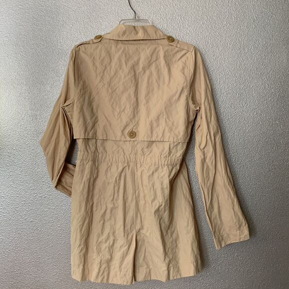 SANCTUARY Jules Trench Coat Notched collar pockets drawstring waist women’s sz S - Picture 2 of 7